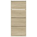 vidaXL Botník so 4 výklopnými zásuvkami dub sonoma 80x34x187,5 cm