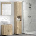 vidaXL Set kabinetov do kúpeľne TULUM Sonoma dub 37 x 31,5 x 203 cm