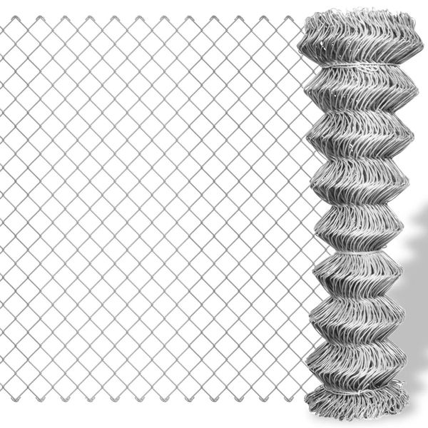 vidaXL Drôtené pletivo, pozinkovaná oceľ 15x1 m, strieborné