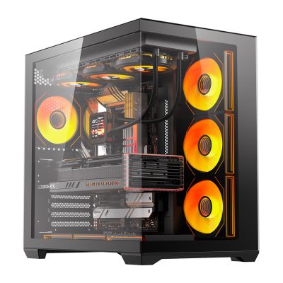 Počítačová skriňa DarkFlash C280 (čierna) + 7 ventilátorov