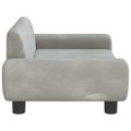 vidaXL Posteľ pre psa bledosivá 70x45x33 cm zamat