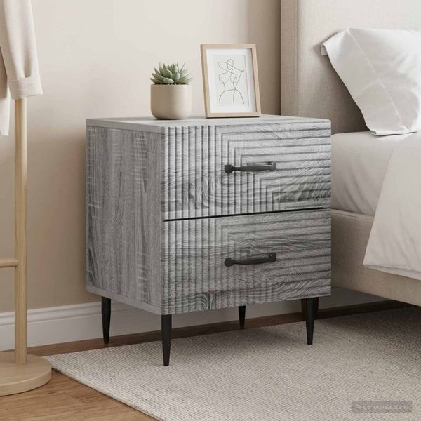 vidaXL Nočný stolík 2 ks Sivá sonoma 43 x 34,5 x 47,5 cm