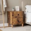 vidaXL Nočný stolík 2 ks Staré drevo 43 x 34,5 x 48 cm