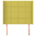 vidaXL Čelo postele so záhybmi zelené 103 x 16 x 118/128 cm látka