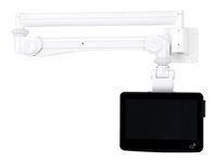 Držiak - plný pohyb - pre displej LCD - zdravotnícky - biela - veľkosť obrazovky: 10"-24" - montáž na stenu