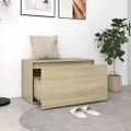 vidaXL Lavica do chodby 80x40x45 cm, dub sonoma, kompozitné drevo