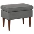 vidaXL Taburetka Tmavosivá 55 x 35 x 41 cm Zamat