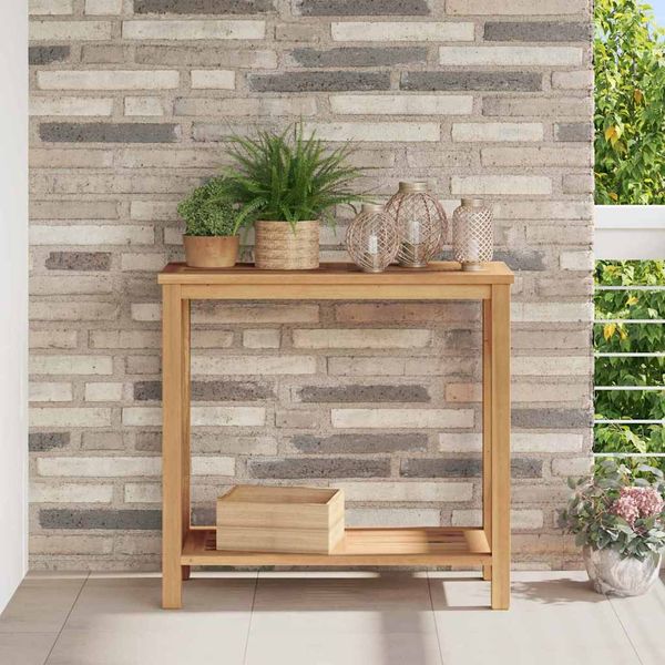 vidaXL Konzolový stôl Hnedá 80 x 35 x 75 cm Husté teakové drevo