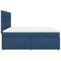 vidaXL Boxspring posteľ s matracom modrá 200x200 cm látka