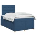 vidaXL Posteľ boxspring s matracom Modrá 120 x 200 cm Látka