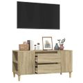 vidaXL TV skrinka dub sonoma 102x44,5x50 cm spracované drevo