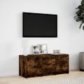 vidaXL TV stolík s LED dymový dub 97x34x40 cm kompozitné drevo