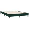 vidaXL Posteľný rám boxsping s matracom tmavozelený 140x220 cm zamat