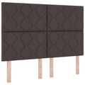 vidaXL LED boxspring posteľ s matracom Tmavohnedá 140 x 190 cm Látka