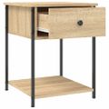 vidaXL Nočné stolíky 2 ks dub sonoma 44x45x58 cm kompozitné drevo