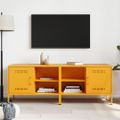 vidaXL TV skrinky 2 ks horčicovo-žlté 68x39x50,5 cm oceľ