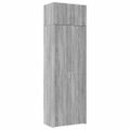 vidaXL Úložná lavička sivá sonoma 70x42,5x225 cm kompozitné drevo