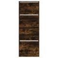 vidaXL Botník dymový dub 60x21x163,5 cm spracované drevo