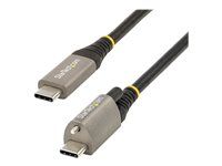 Thunderbolt 3 kompatibilný (USB31CCTLKV50CM) - USB kábel - USB-C (M) priamy/zamykací do USB-C (M) rovný - USB 3.2 Gen 2 / DisplayPort 1.4 / Thunderbolt 3 - 50 cm - podpora 8K - sivá, čierna