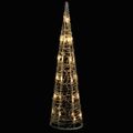 vidaXL Akrylové dekoratívne pyramídové LED svetlo teplé biele 60 cm