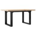 vidaXL Konferenčný stolík v tvare O 80x50x40,5 cm borovica a oceľ