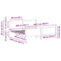 vidaXL Rám postele s čelnou doskou Čierna 200 x 200 cm látka