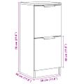 vidaXL Komoda staré drevo 30x30x70 cm spracované drevo