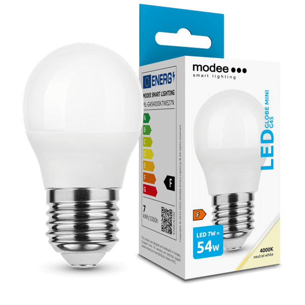 Modee LED Globe Mini žiarovka G45 7W E27 700 lm neutrálna biela (MLG454000K7WE27N)