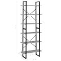 vidaXL Vysoký regál betónovo-sivý 80x30x210 cm drevotrieska
