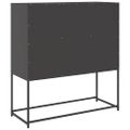 vidaXL Komoda čierna 100,5x39x107 cm oceľ valcovaná za studena