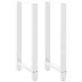 vidaXL Nohy barového stola, biele, 2 ks, 60 x (110-111) cm, oceľové