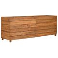 vidaXL Vyvýšený záhon 150x40x55 cm, recyklované tíkové drevo a oceľ
