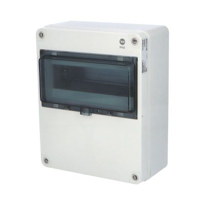 Rozvádzač FlatBOX 5810 IP65, 10mod., na omietku, priehľ. dvere, 270x220x120mm
