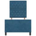 vidaXL Posteľ s pružinovým rámom Tmavomodrá 80 x 200 cm Zamat