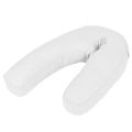 vidaXL Tehotenský vankúš v tvare písmena J 54x(36-43) cm, biely