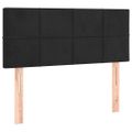 vidaXL Posteľný rám boxspring s matracom čierny 100x200 cm zamat