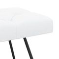 vidaXL Lavica s gombíkovým prešívaním Biela 110 x 40 x 46 cm Látka