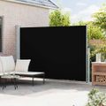 vidaXL Zaťahovacia bočná markíza na terasu 200x314 cm, čierna