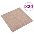 vidaXL Koberec 20 ks Béžová 50 x 50 cm 100% polypropylén