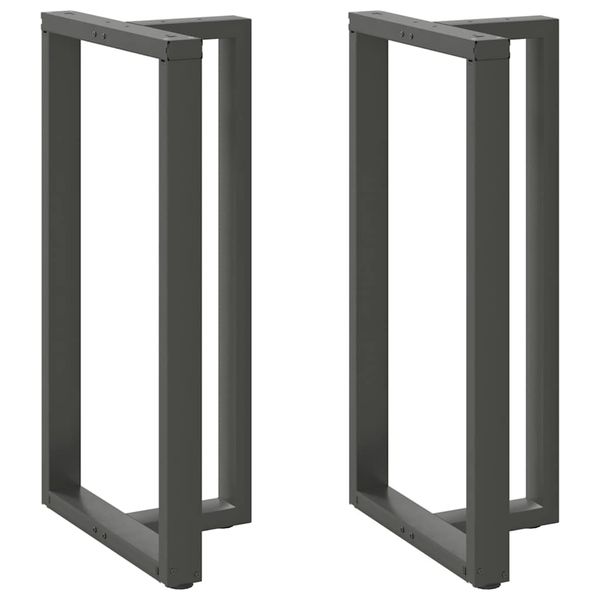 vidaXL Nohy barového stola v tvare T, 2 ks, antracitové, 60x35x(110-111) cm, oceľ