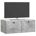 vidaXL Nástenná TV skrinka 78,5 x 41 x 30 cm Betónovo sivá