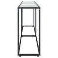 vidaXL Konzolový stolík priehľadný 200x35x75,5 cm tvrdené sklo