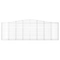 vidaXL Oblúkové gabionové koše 9 ks 400x30x120/140 cm pozink. železo