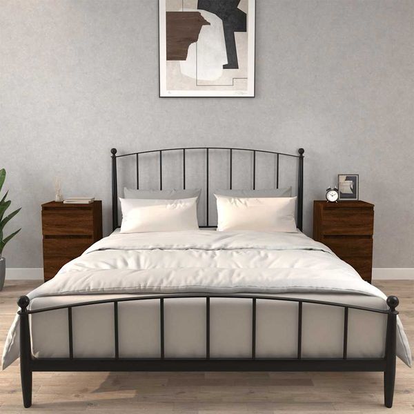 vidaXL Nočné stolíky 2 ks hnedý dub 40x35x70 cm