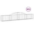 vidaXL Oblúkový gabiónový kôš 11 ks 300x30x40/60 cm pozinkované železo