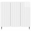 vidaXL Servírovacia skriňa Biela s vysokým leskom 89 x 34,5 x 82 cm