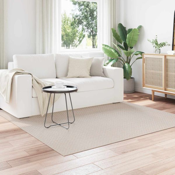 vidaXL Kusové koberce Štvorcový FARO Krémová 120 x 120 cm Polyester