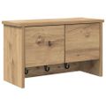 vidaXL Vešiak na stenu Nástenná montáž Remeselný dub 50 x 20 x 30 cm