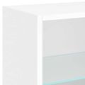 vidaXL 5-dielne TV nástenné skrinky s LED biele kompozitné drevo