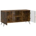 vidaXL TV skrinka 102 x 34,5 x 50 cm Dymový dub Kompozitné drevo